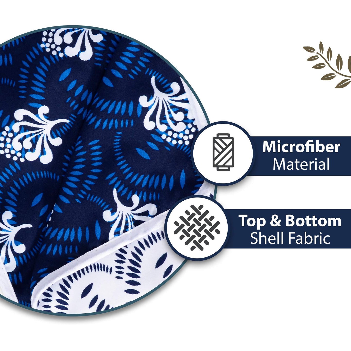 Block Printed Reversible Double Bed AC Dohar - Navy Blue