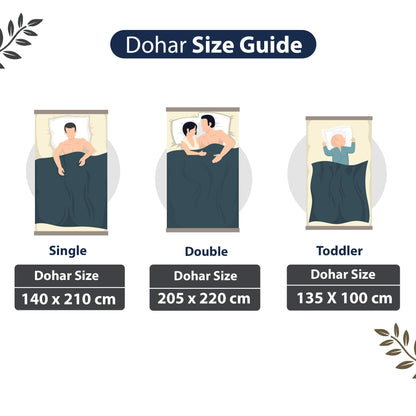 Navy Blue Block Print for 0-3 Years Baby Single Bed AC Blanket for Kids