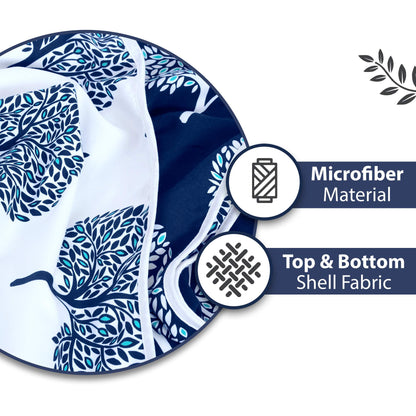 Yellow and Blue Floral Cotton Combo Set of 2 Dohar For Single Bed