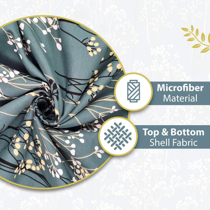 Grey Floral Classic Smooth Lighweight Reversible Double Bed Dohar