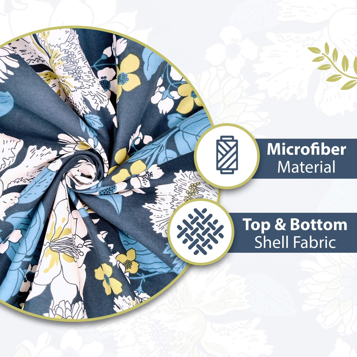 Floral Blue Super Soft Flannel Floral Microfiber Summer AC Single Bed Dohar