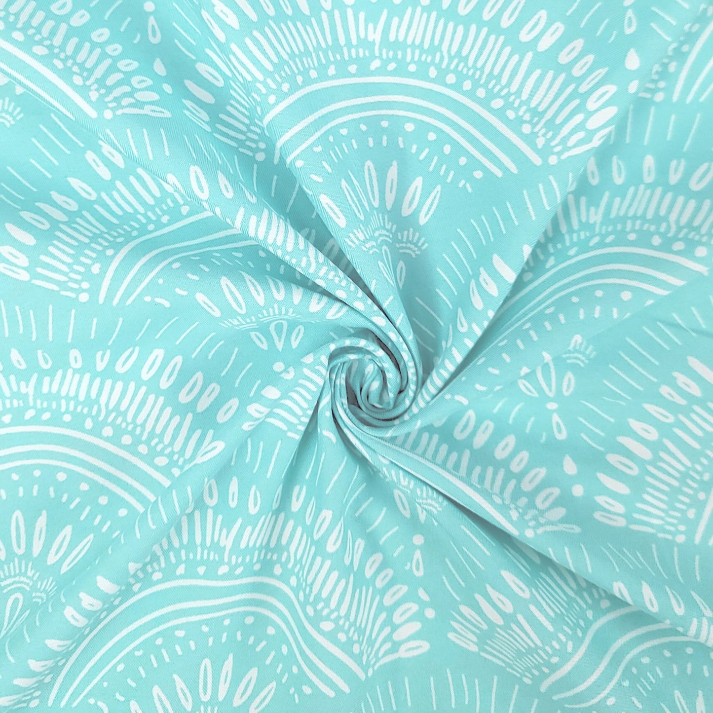 Block Print Sky Blue Lightweight Reversible Single Bed Dohar