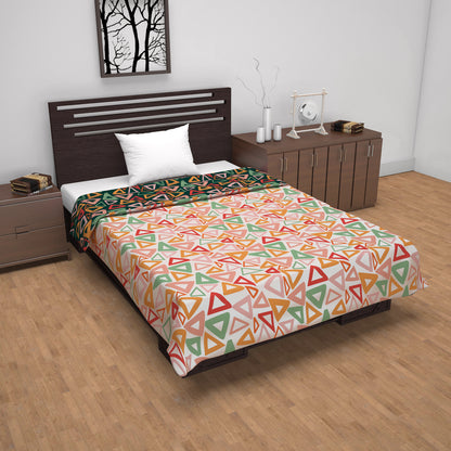 Midnight Multicolor Geometric Pattern Dohar For Single Bed – 120 GSM Microfiber