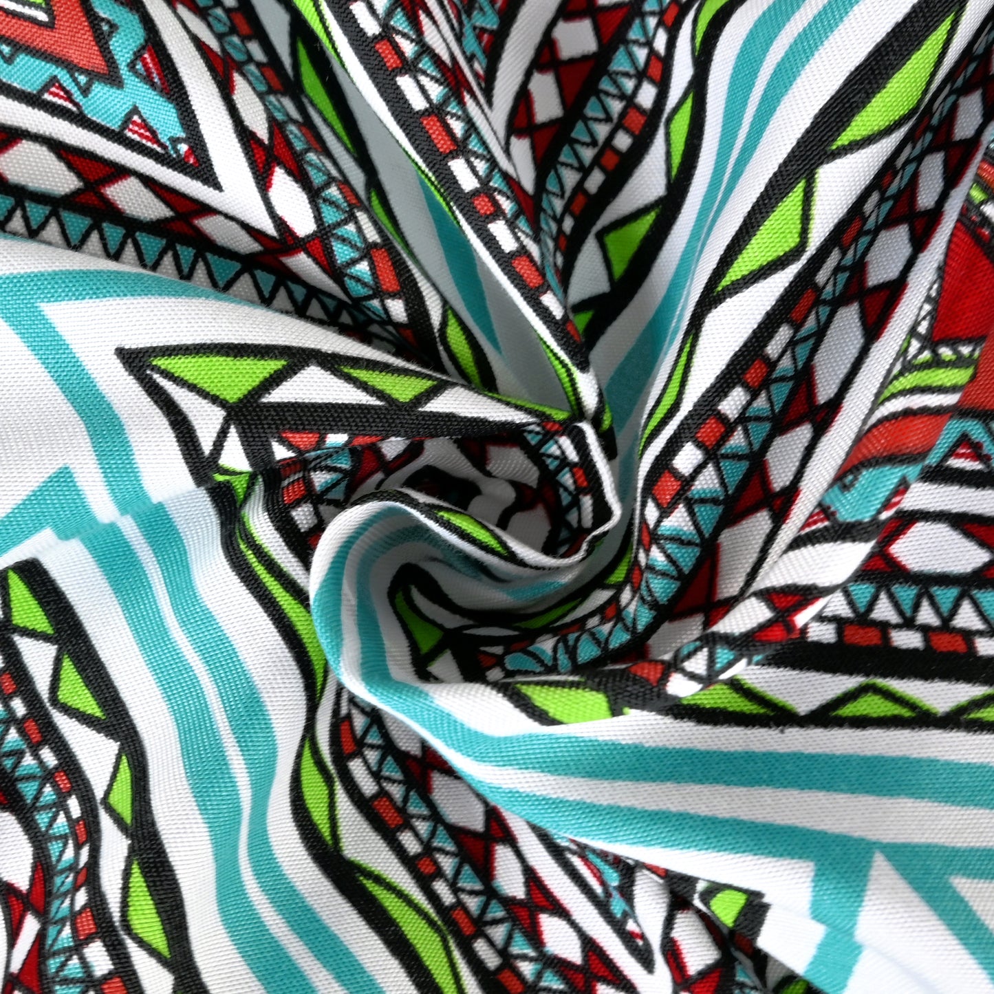Turquoise Blue Geometric Dohar For Single Bed – 120 GSM Microfiber