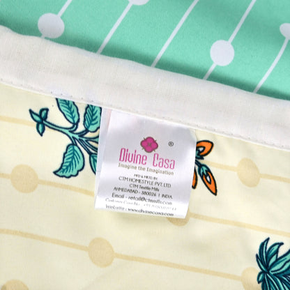 Cream Ivory Reversible Microfiber Dohar For Single Bed