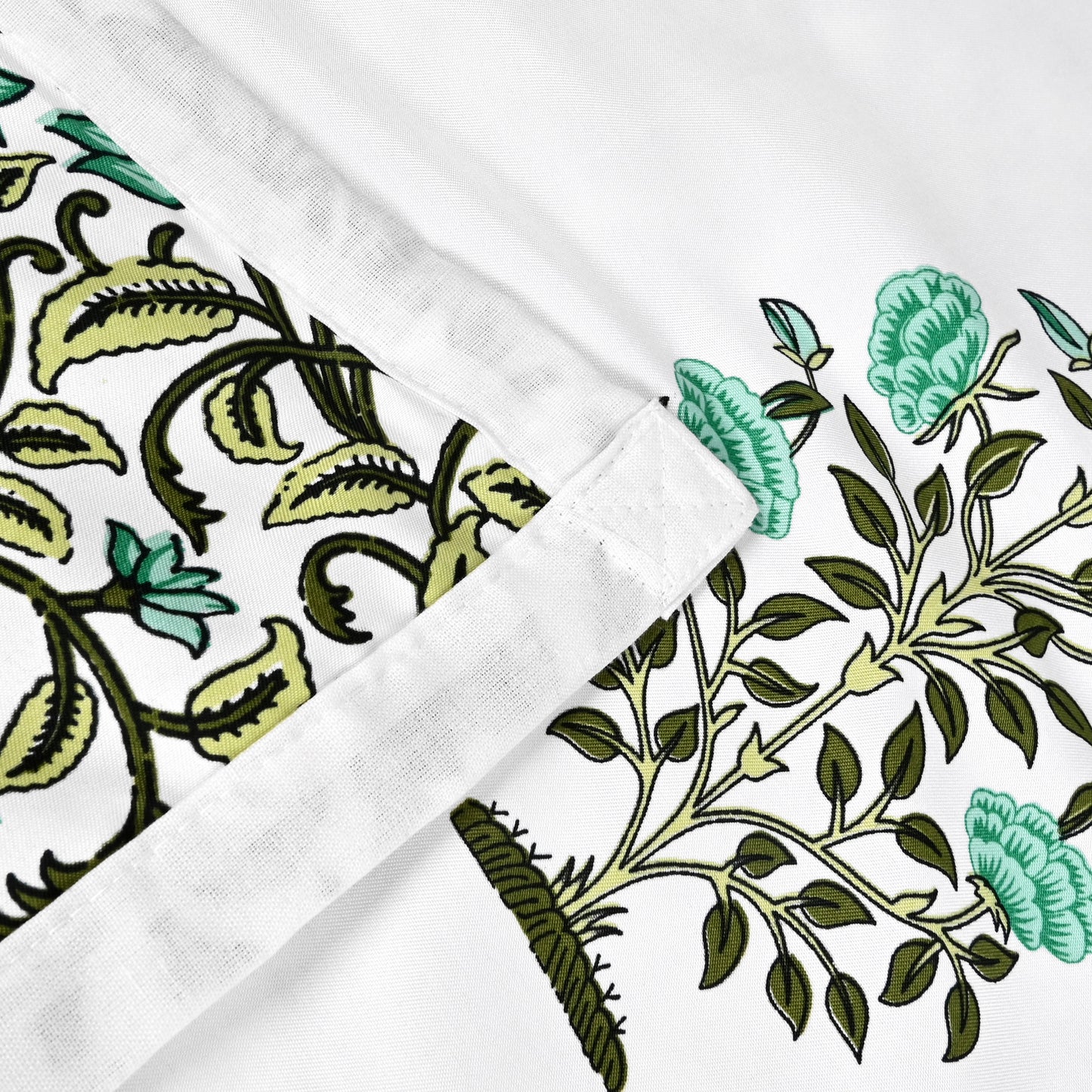 White & Teal Lightweight Microfiber Reversible Dohar For Single Bed