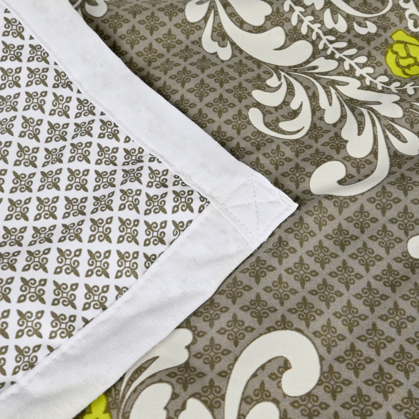 Cream And Yellow Floral Printed Lightweight Microfiber Single Dohar