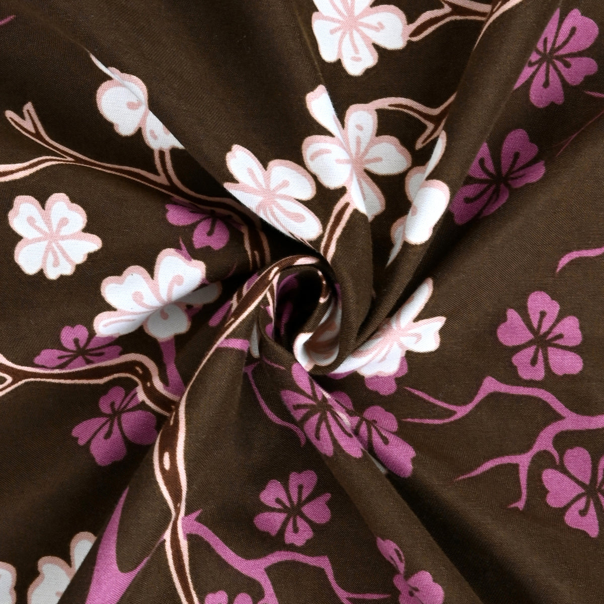 Brown Floral Microfiber Single Dohar – 120 GSM