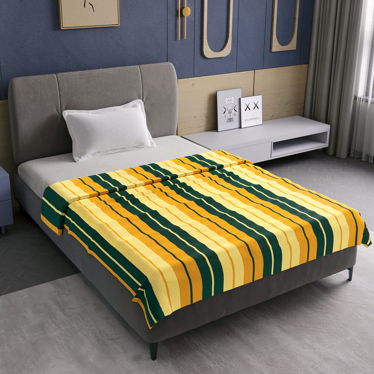 Yellow Microfiber Single Bed Dohar – 120 GSM