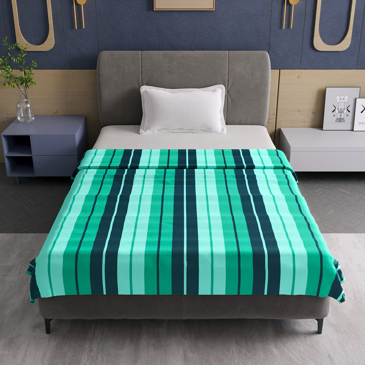 Green Microfiber Single Bed Dohar – 120 GSM