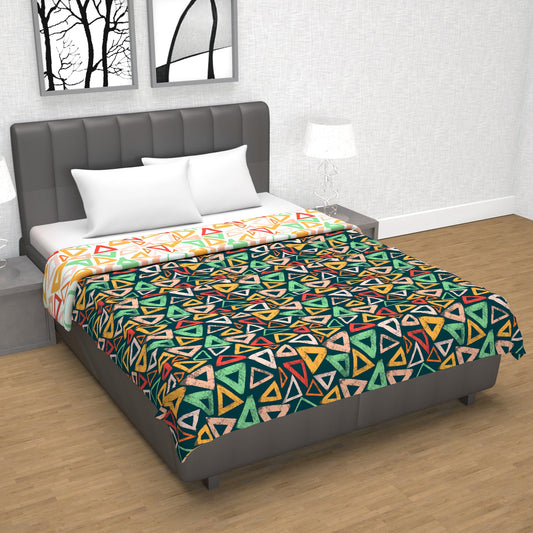Midnight Multicolor Geometric Double Bed Dohar – 120 GSM Microfiber