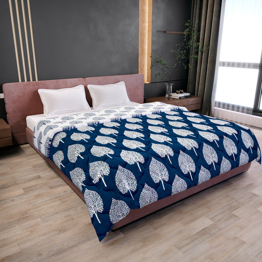 Olive Tree Leaf Reversible Double Bed Size Quilt Comforter
