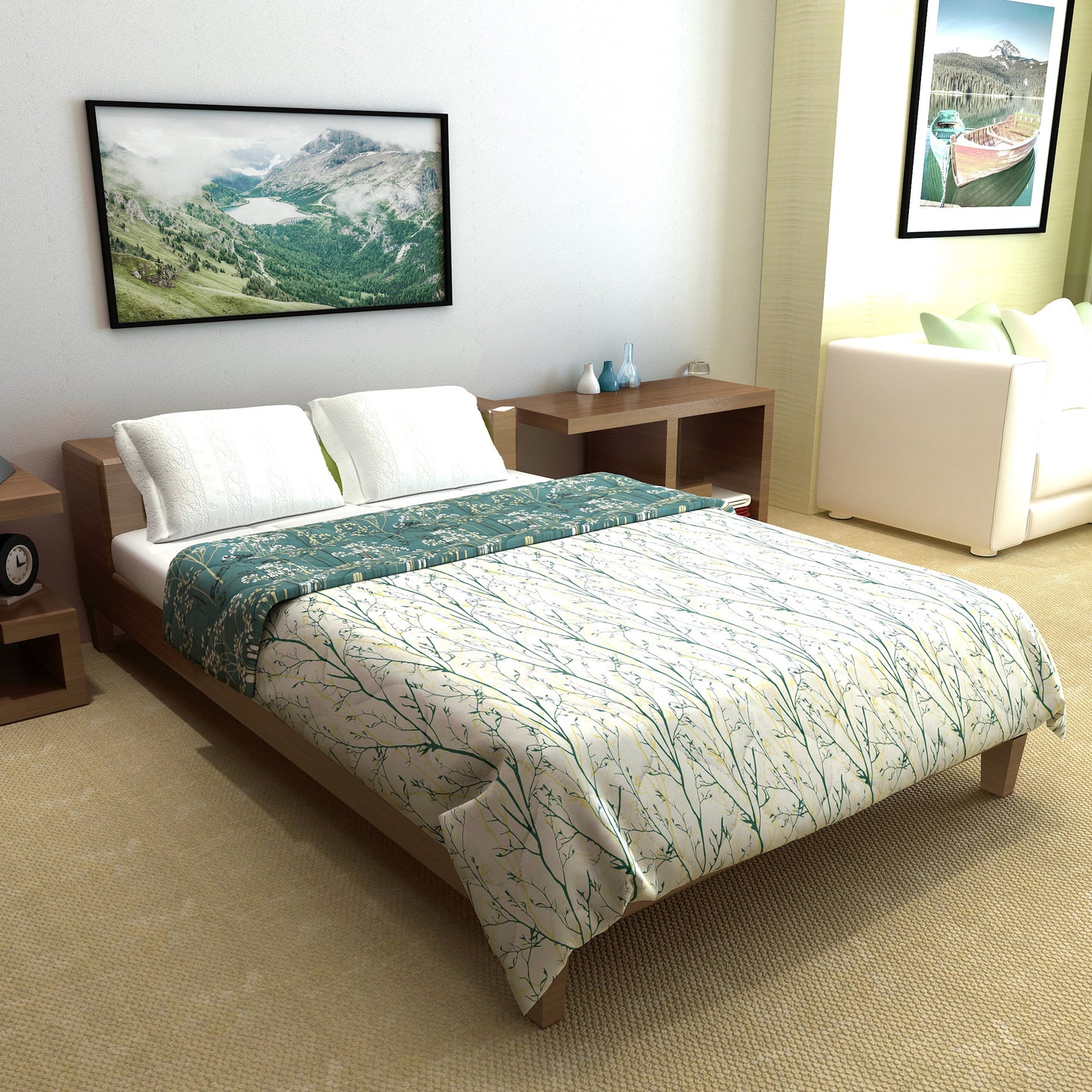 Autumn Floral AC Quilt Comforter For Double Bed