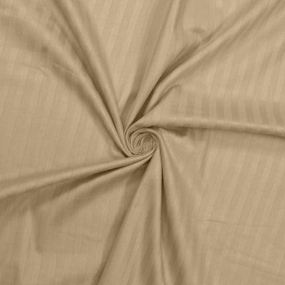 Beige Italian Stripes Flat King Size Bedsheet