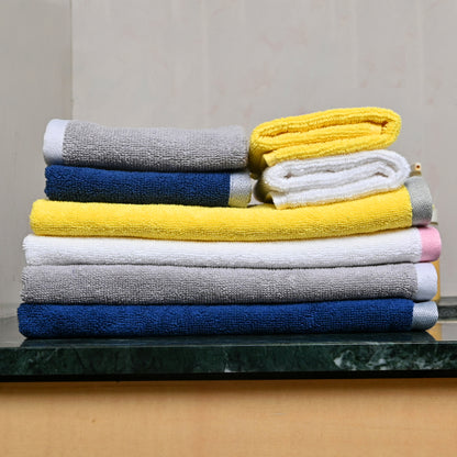 Multicolor Cotton 8 Hand & Face Towels Combo (40x60 cm & 30x30 cm)