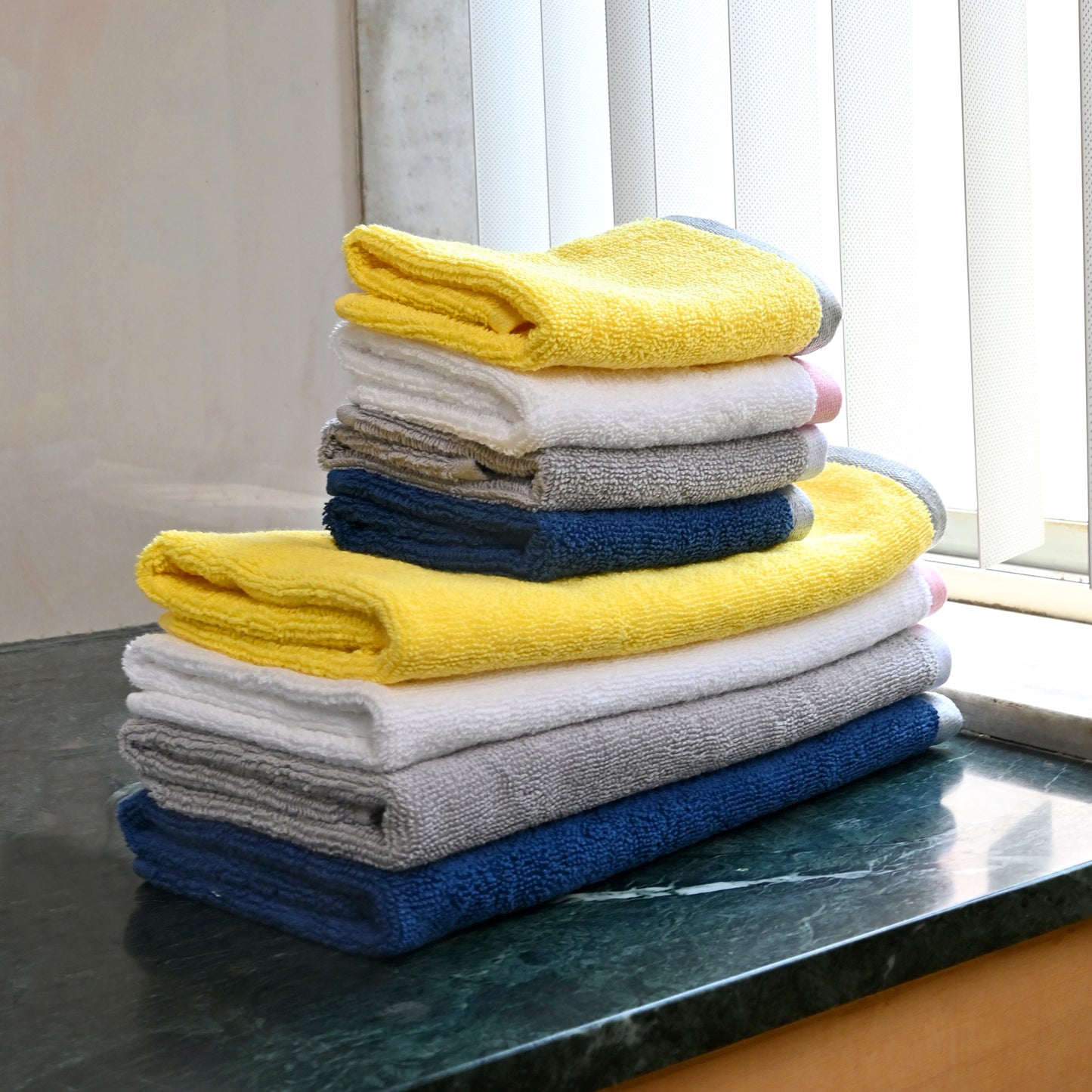Multicolor Cotton 8 Hand & Face Towels Combo (40x60 cm & 30x30 cm)
