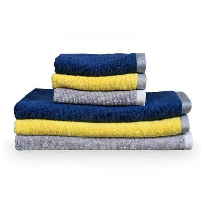 Multicolor Cotton 6 Hand & Face Towels Combo (40x60 cm & 30x30 cm)