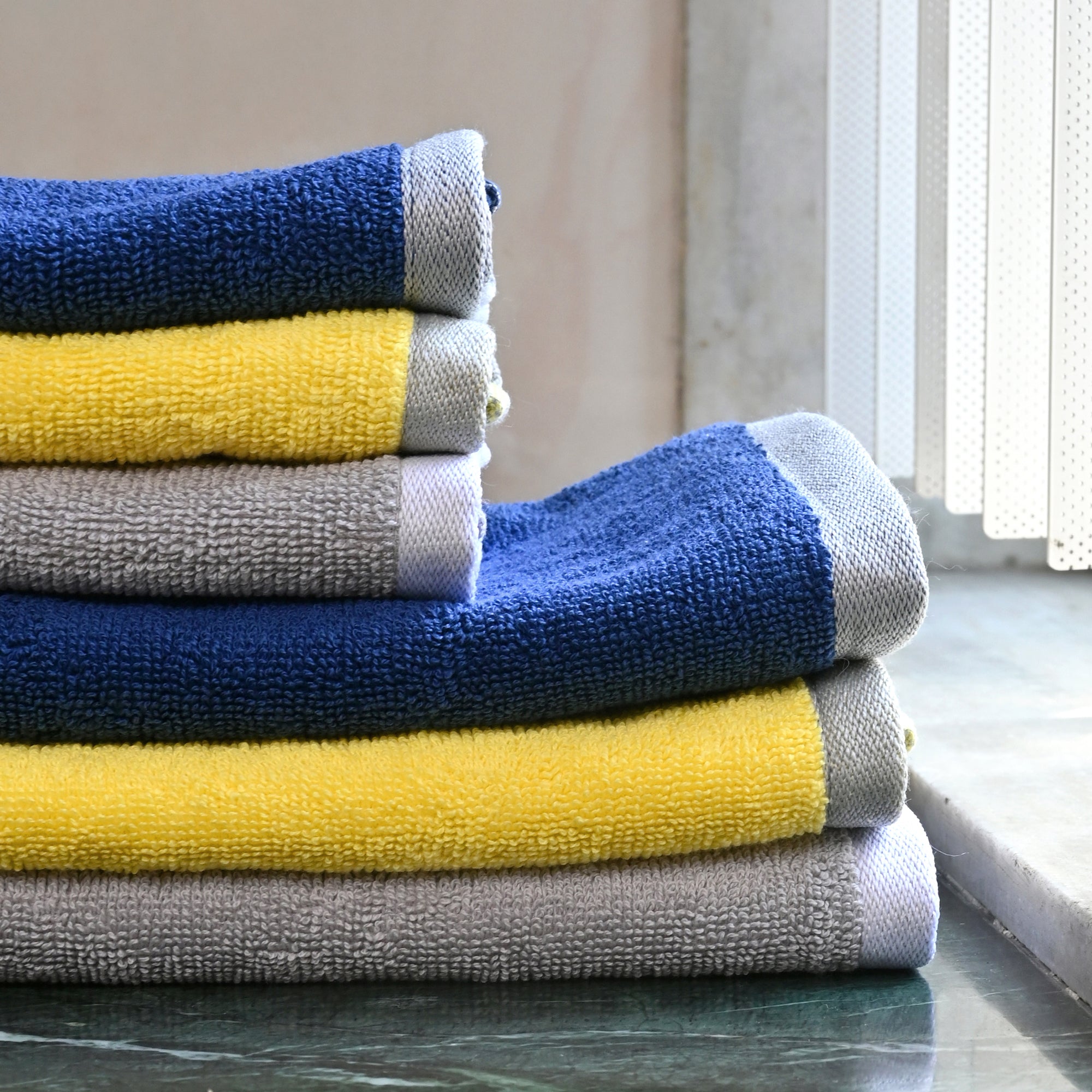Multicolor Cotton 6 Hand & Face Towels Combo | Divine Casa
