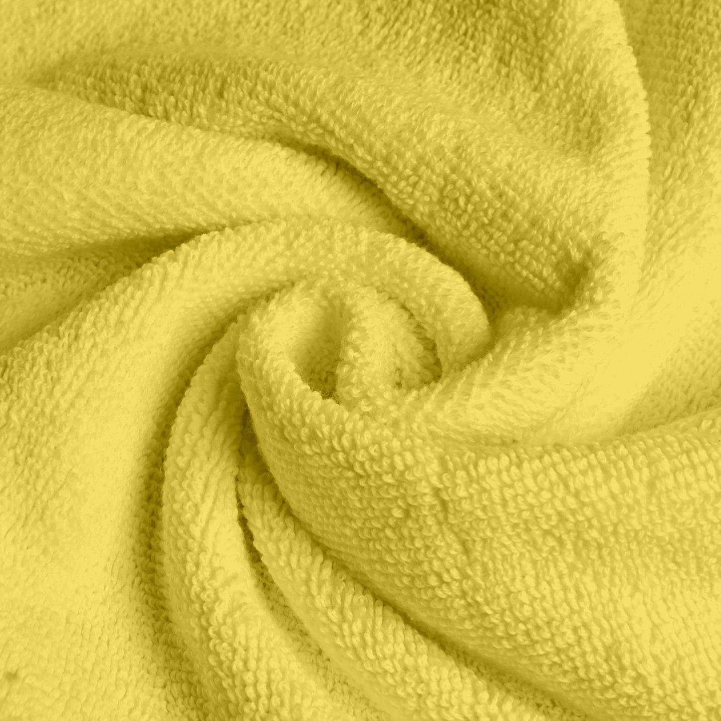 Yellow Cotton Set of 4 Hand & Face Towels Combo (40x60 cm, 30x30 cm)