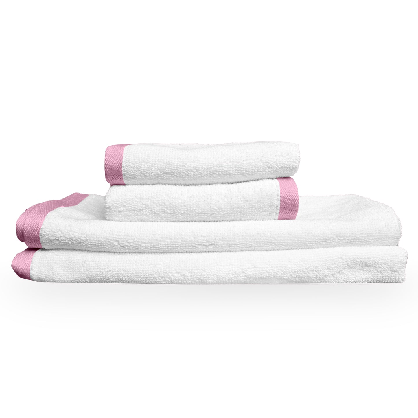 White Cotton Set of 4 Hand & Face Towels Combo (40x60 cm, 30x30 cm)