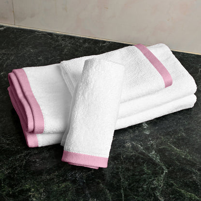White Cotton Set of 4 Hand & Face Towels Combo (40x60 cm, 30x30 cm)