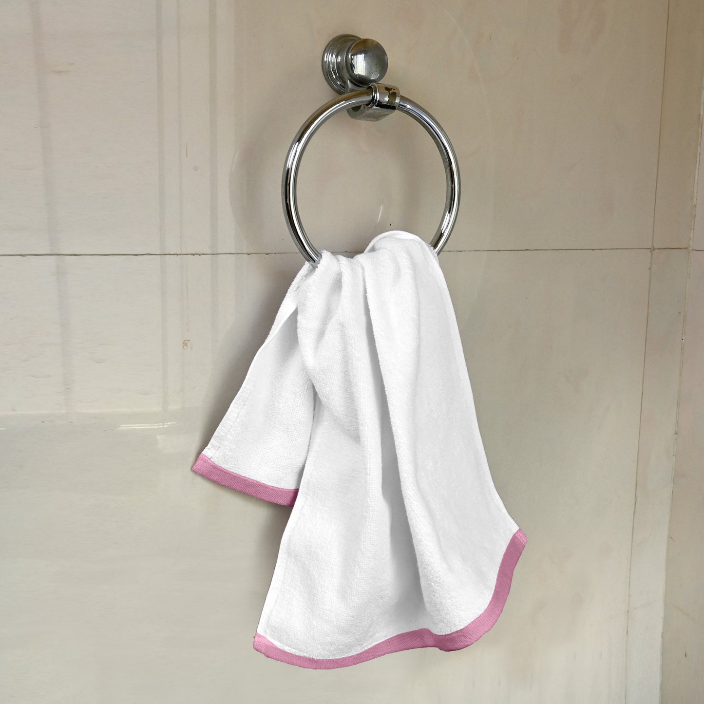 White Cotton Set of 4 Hand & Face Towels Combo (40x60 cm, 30x30 cm)