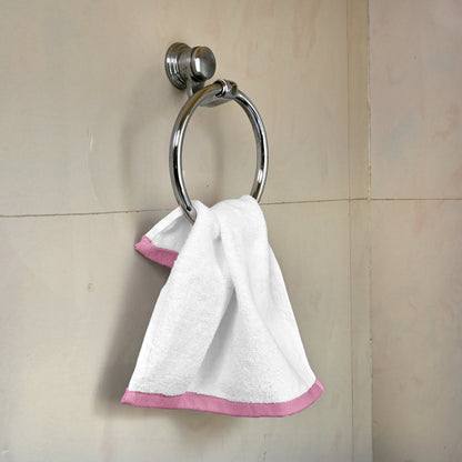White Cotton Set of 4 Hand & Face Towels Combo (40x60 cm, 30x30 cm)