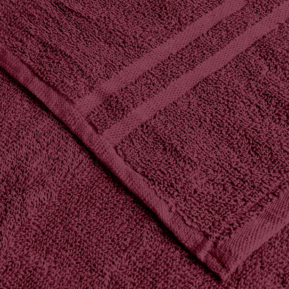 Maroon & Green Cotton Hand Towels Set of 4 (40x60 cm)