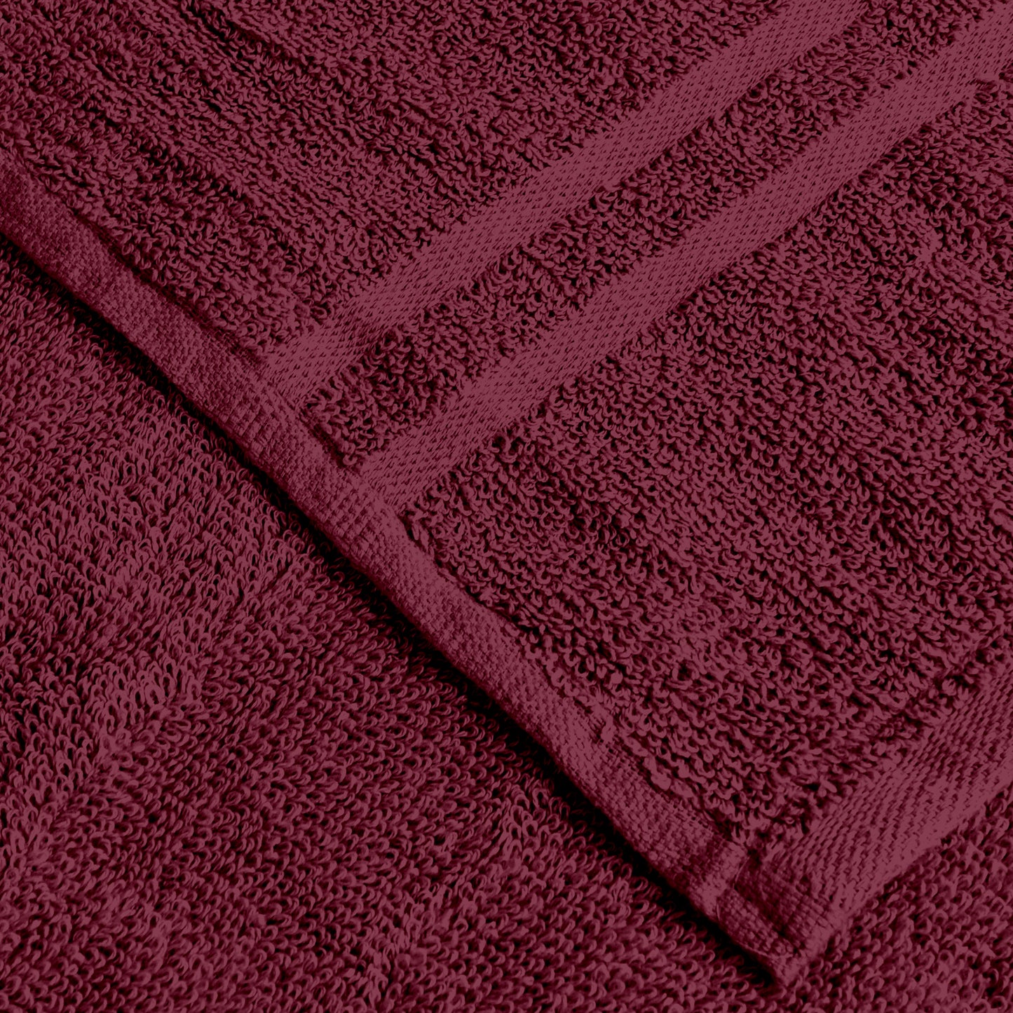 Maroon Cotton Set of 2 Hand Towels (40x60 cm)