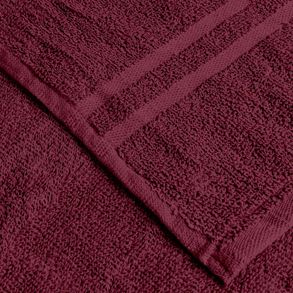 Maroon Cotton Set of 2 Hand Towels (40x60 cm)