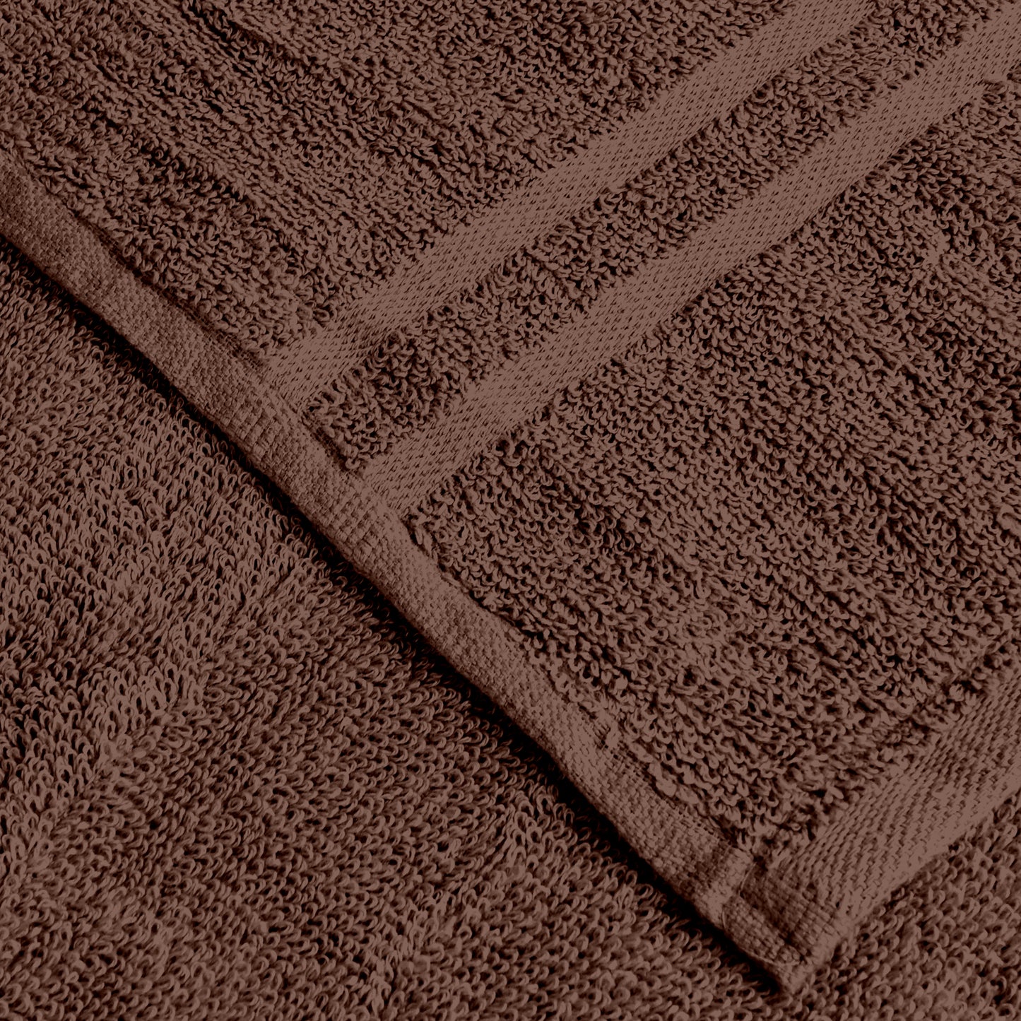 Brown & Grey Cotton Hand Towels Set of 4 (40x60 cm)