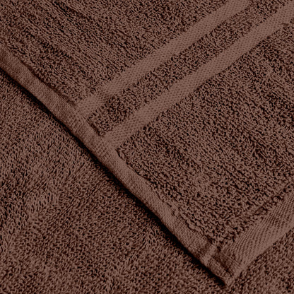 Brown & Grey Cotton Hand Towels Set of 4 (40x60 cm)