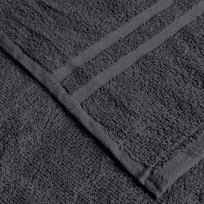Brown & Grey Cotton Hand Towels Set of 4 (40x60 cm)