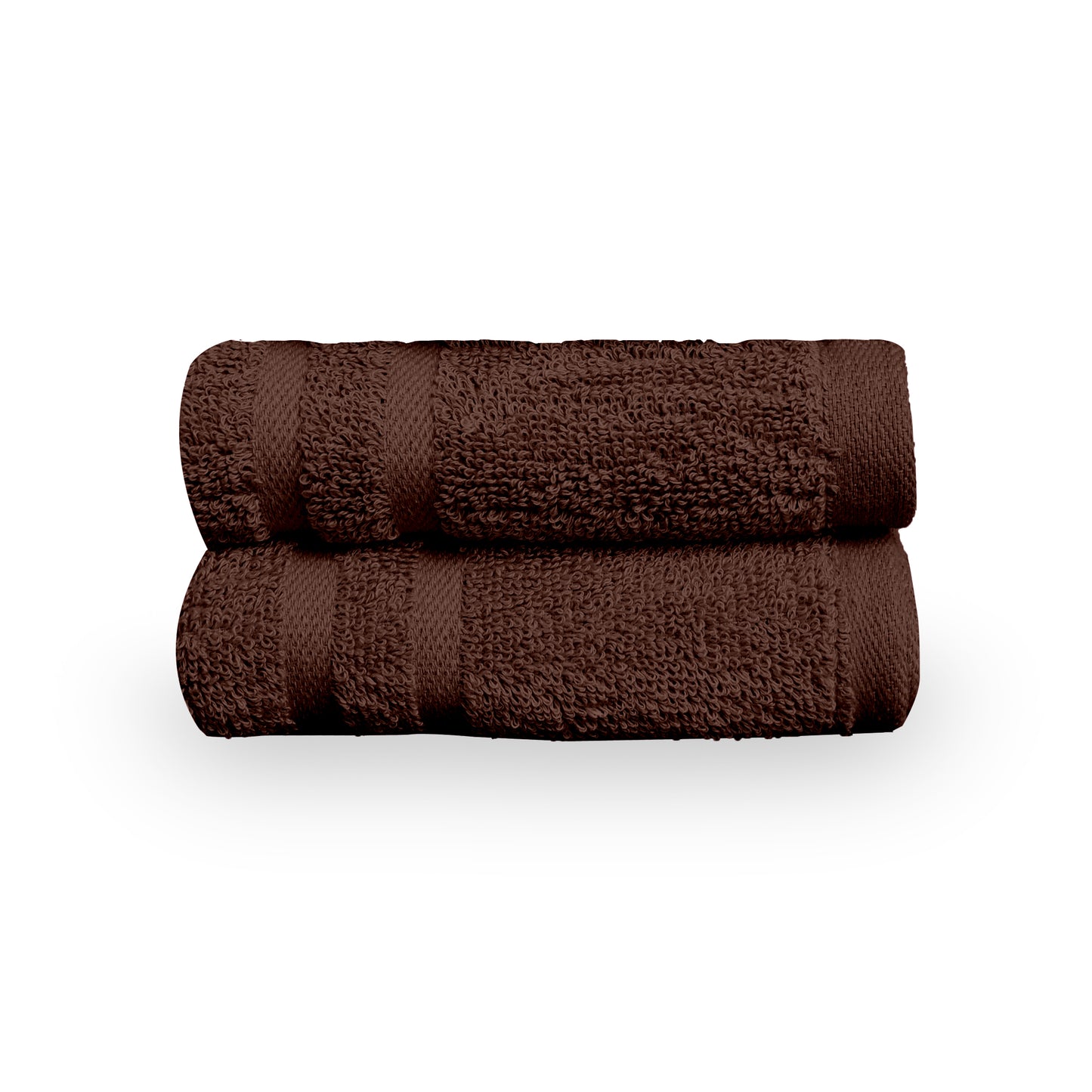 Brown Cotton Set of 2 Hand Towels (40x60 cm)