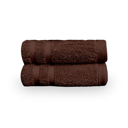 Brown Cotton Set of 2 Hand Towels (40x60 cm)