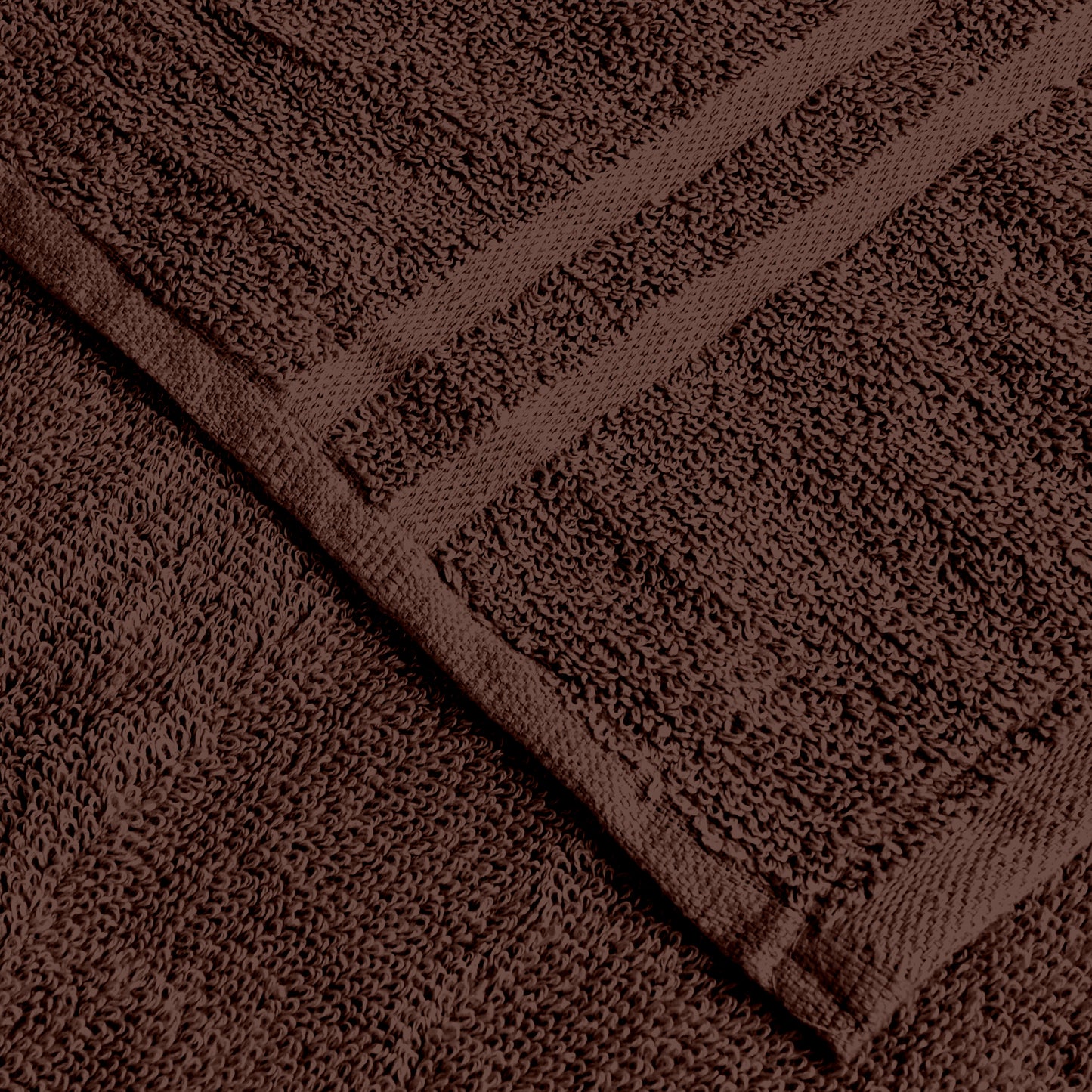 Brown Cotton Set of 2 Hand Towels (40x60 cm)