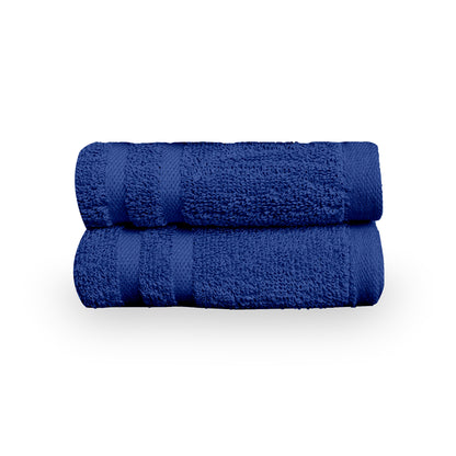 Blue Cotton Set of 2 Hand Towels (40x60 cm)