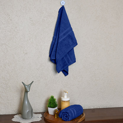 Blue Cotton Set of 2 Hand Towels (40x60 cm)