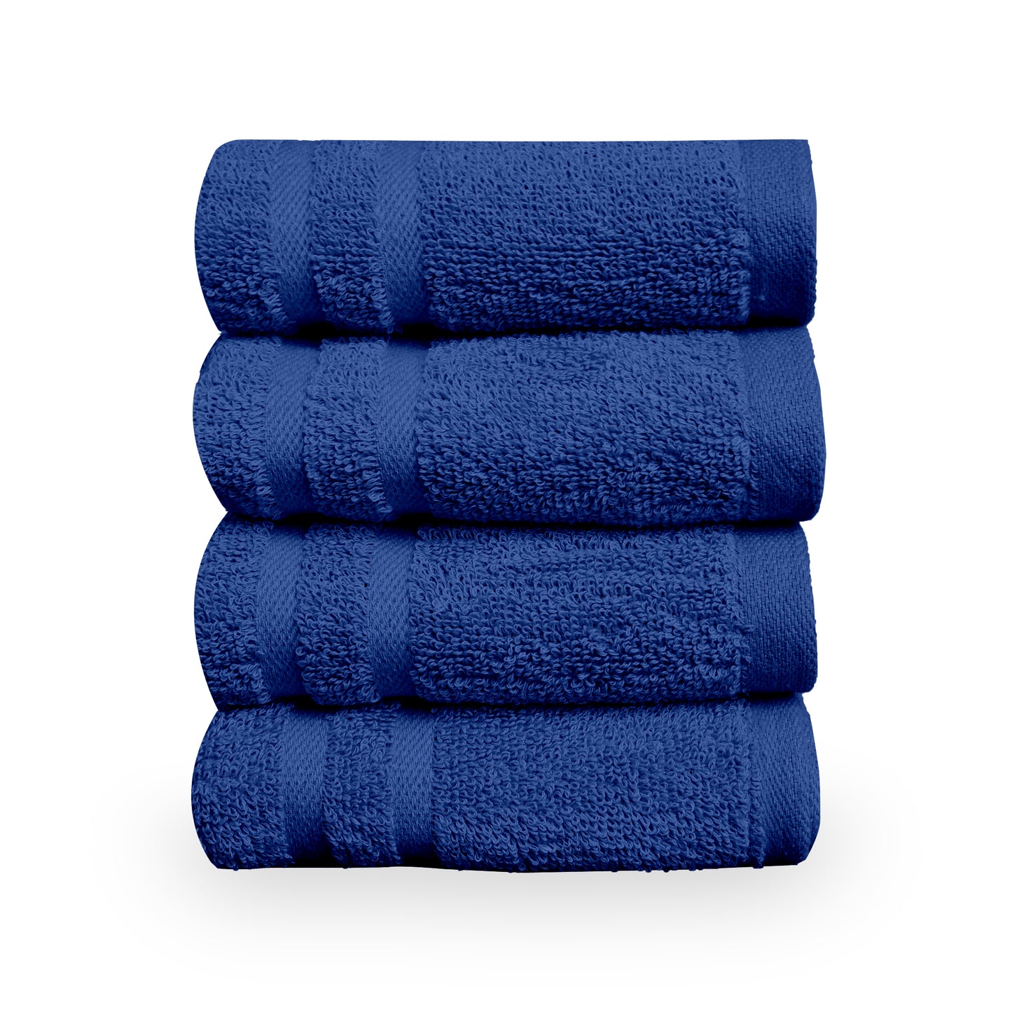 Blue Cotton Set of 4 Hand Towels (40x60 cm)