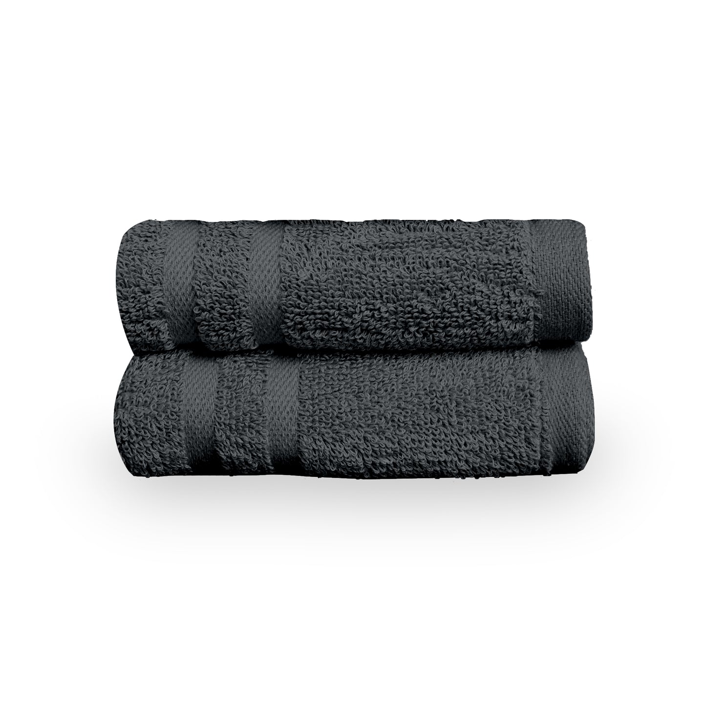 Grey Cotton Set of 2 Hand Towels (40x60 cm)