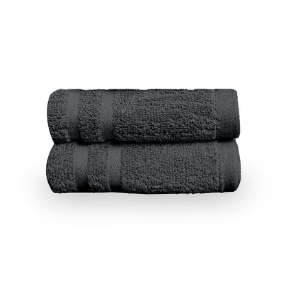 Grey Cotton Set of 2 Hand Towels (40x60 cm)