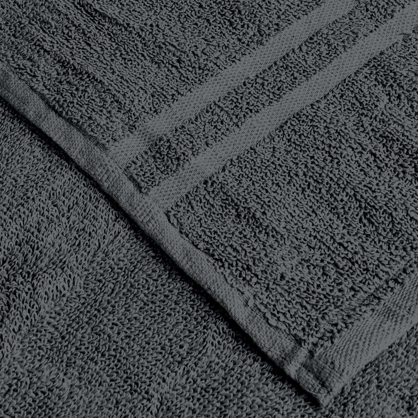 Grey Cotton Set of 2 Hand Towels (40x60 cm)