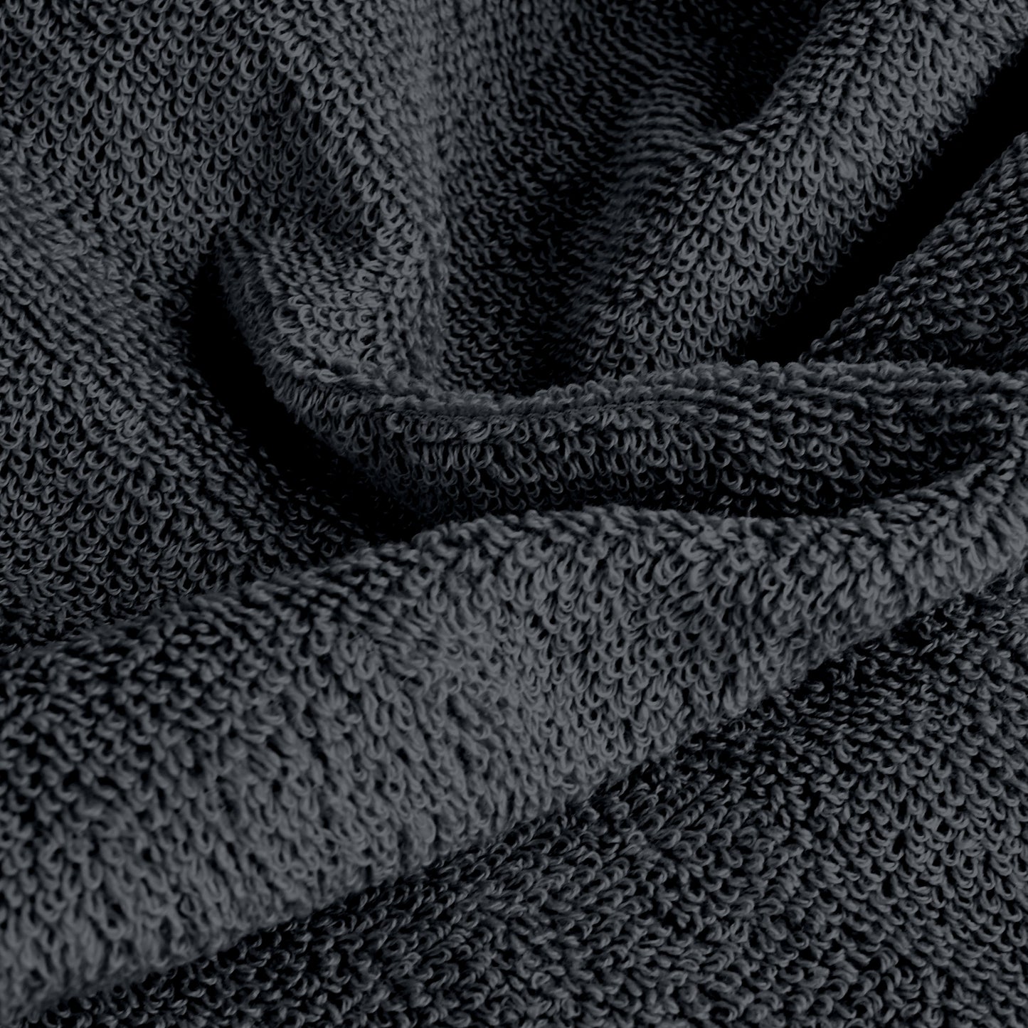 Grey Cotton Hand Towels Set of 4 (40x60 cm)