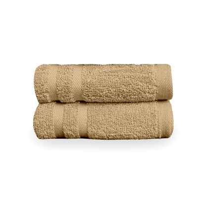 Beige Cotton Set of 2 Hand Towels (40x60 cm)