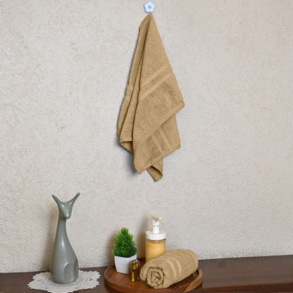 Beige Cotton Set of 2 Hand Towels (40x60 cm)