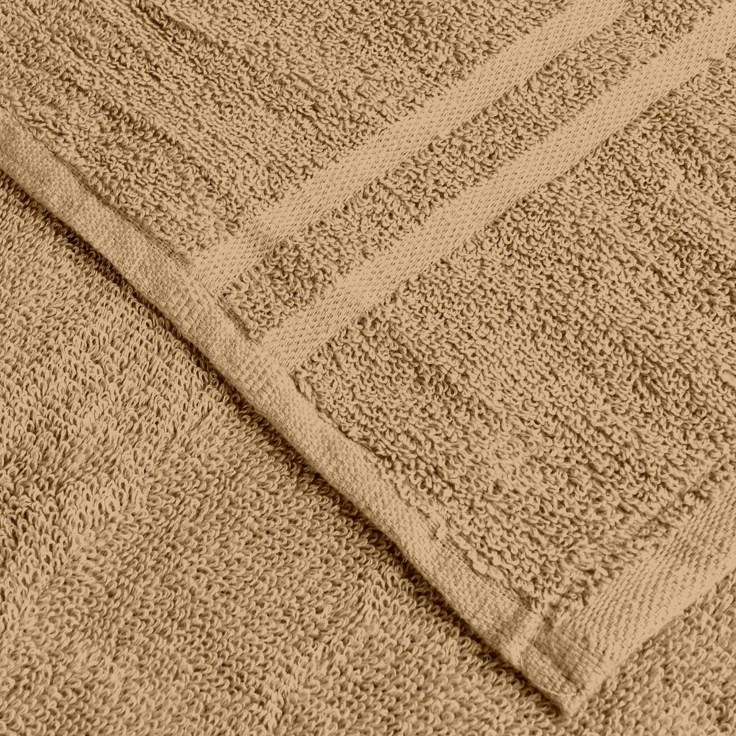 Beige Cotton Hand Towels Set of 4 (40x60 cm)