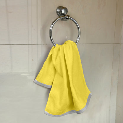 Yellow Cotton Hand Towels Set of 6 (40x60 cm)