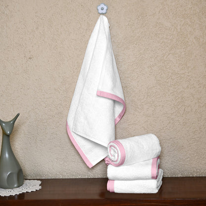 White Cotton Hand Towels Set of 4 (40x60 cm)