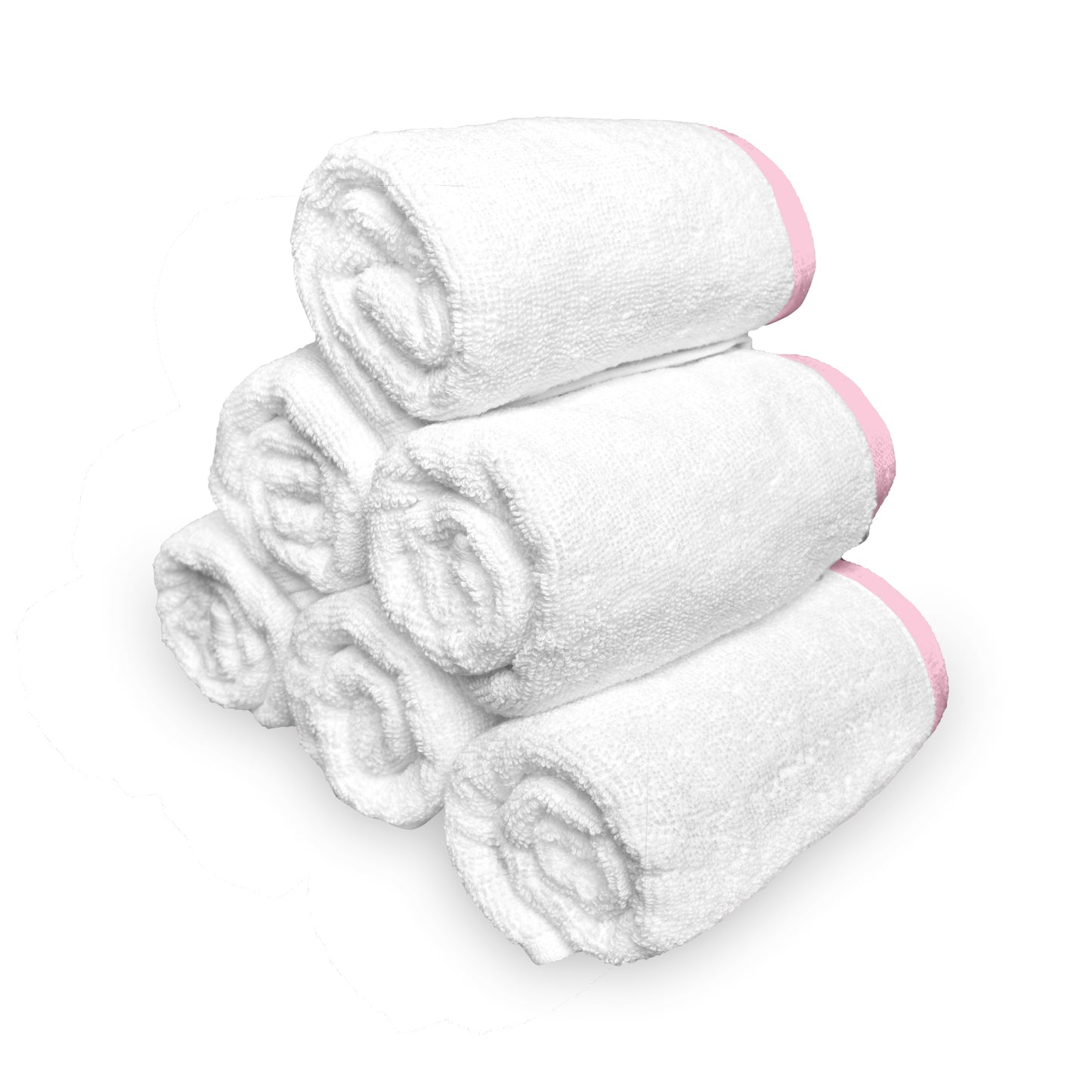 White Cotton Hand Towels Set of 6 (40x60 cm)