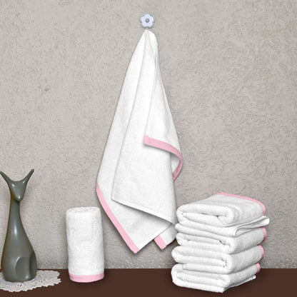 White Cotton Hand Towels Set of 6 (40x60 cm)